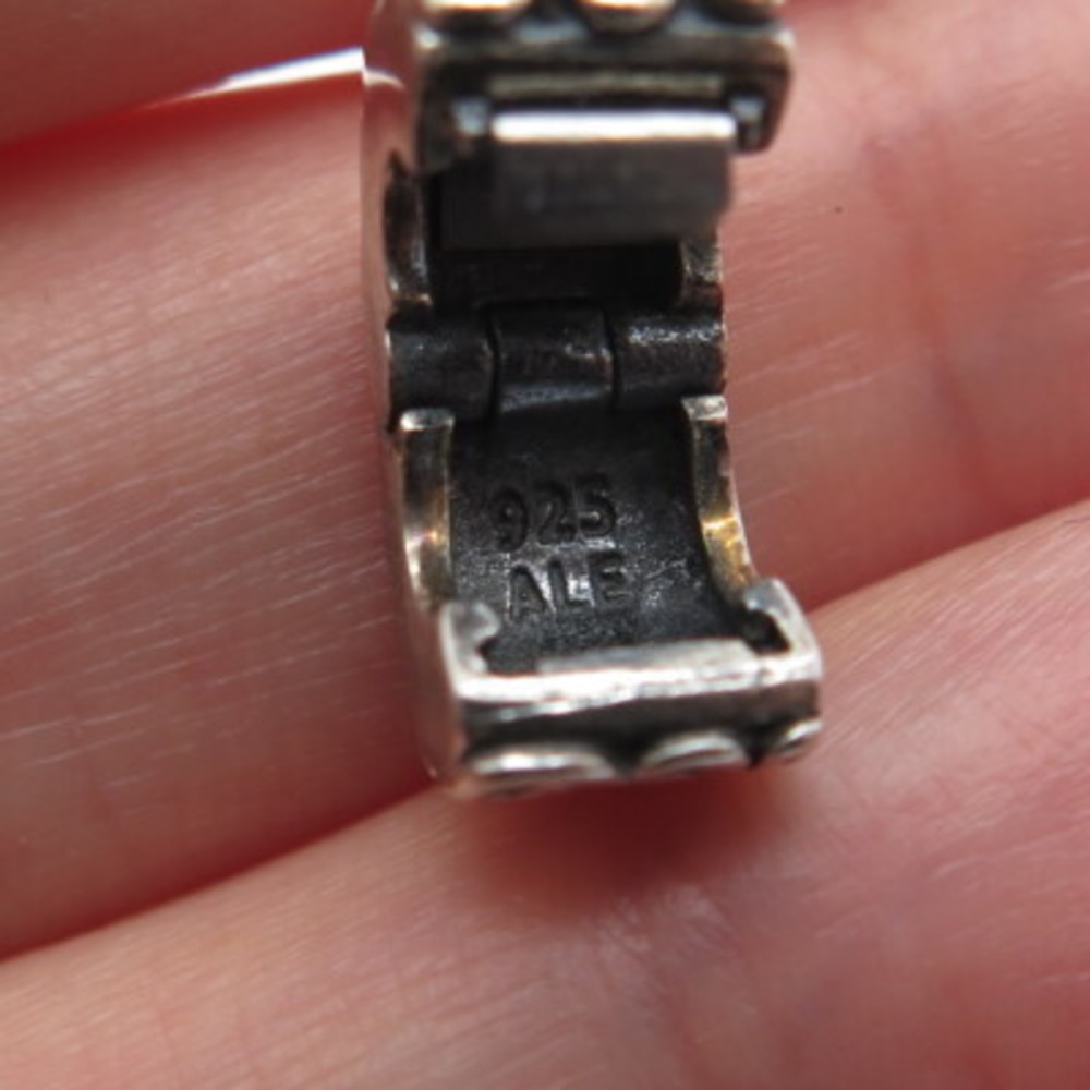 PANDORA 925 Sterling Silver Swirl Oxidized Clip Charm - Picture 8 of 8